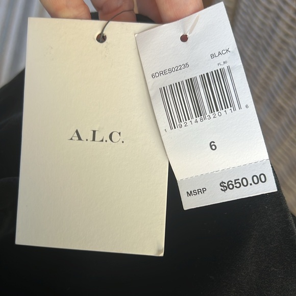 A.L.C. Elizabeth Belvet Strapless Midi-Dress Size 6 - Picture 6 of 6